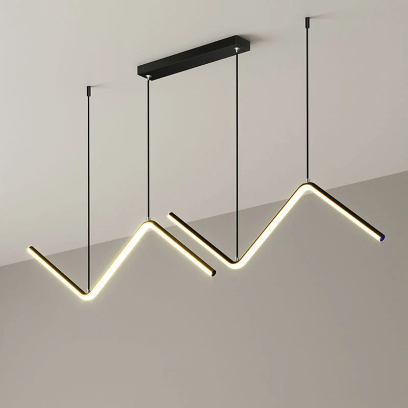 MODERN BLACK LINEAR PENDANT LIGHT | CL80262