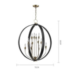 MODERN BLACK ORB CHANDELIER | DESIGN CLVH8777