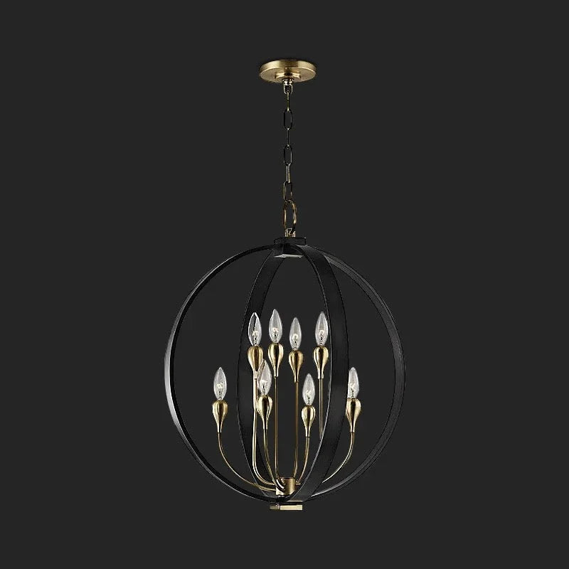 MODERN BLACK ORB CHANDELIER | DESIGN CLVH8777