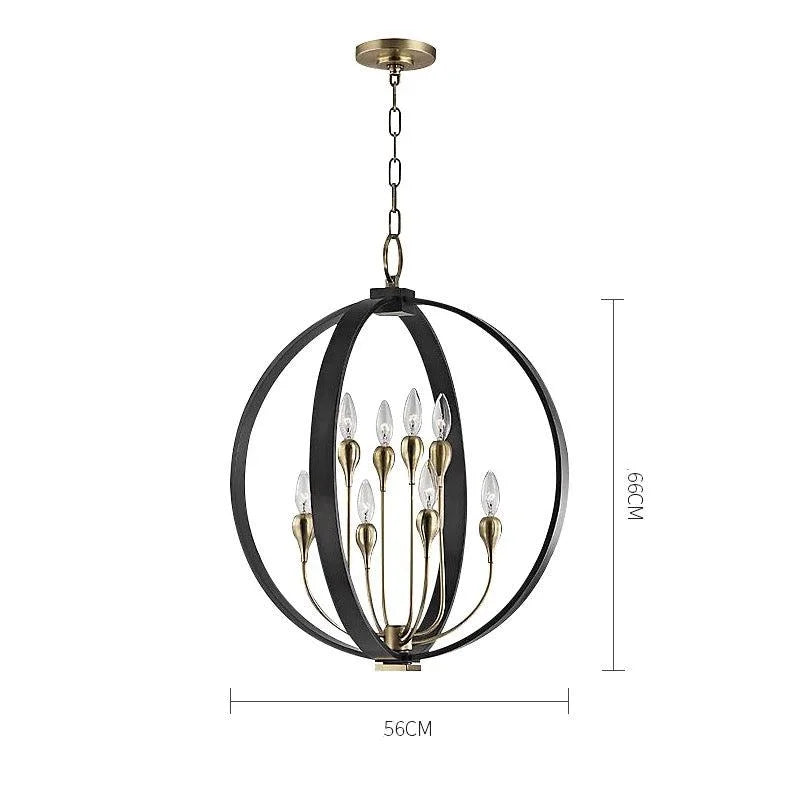MODERN BLACK ORB CHANDELIER | DESIGN CLVH8777