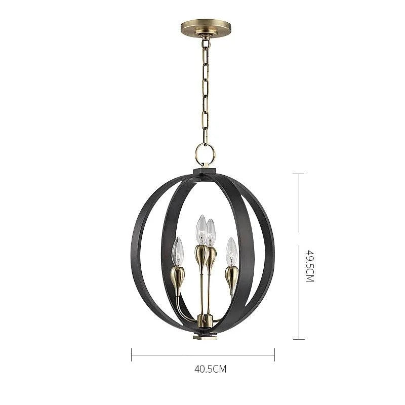 MODERN BLACK ORB CHANDELIER | DESIGN CLVH8777