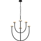 MODERN BLACK TIERED COPPER AND MARBLE CHANDELIER | CL0245Q