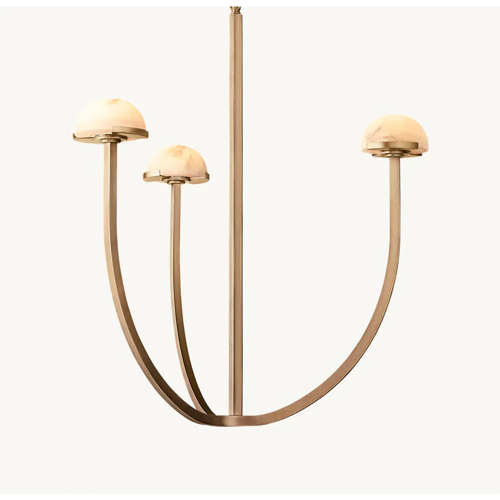 MODERN BLACK TIERED COPPER AND MARBLE CHANDELIER | CL0245Q