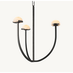 MODERN BLACK TIERED COPPER AND MARBLE CHANDELIER | CL0245Q