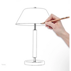 MODERN BRASS AND BLACK IRON TABLE LAMP | DESIGN CLXC0120