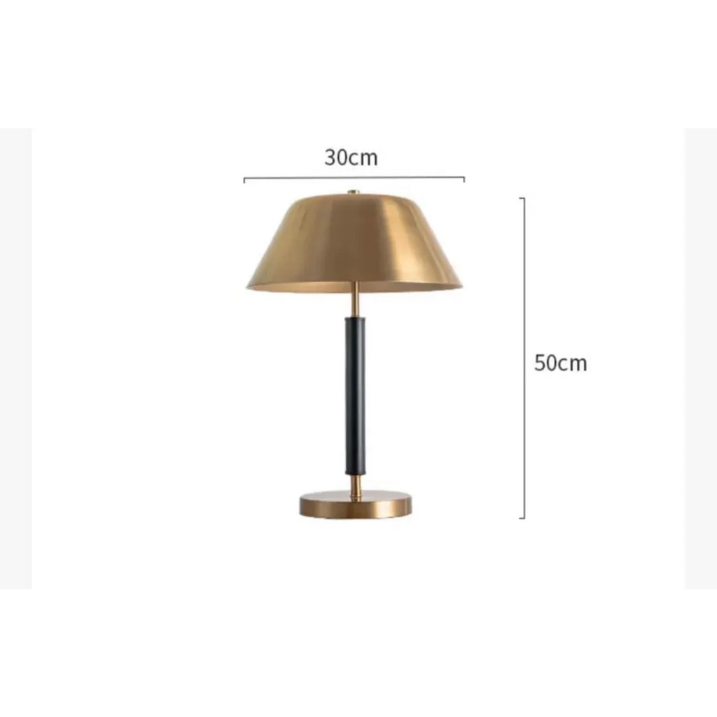 MODERN BRASS AND BLACK IRON TABLE LAMP | DESIGN CLXC0120