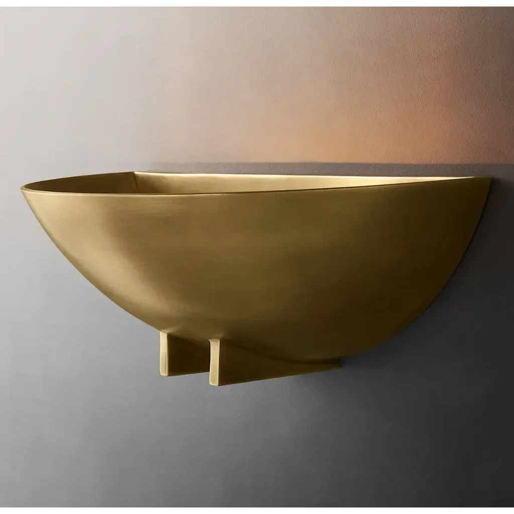 MODERN BRASS BOWL WALL SCONCE | CLHBY90