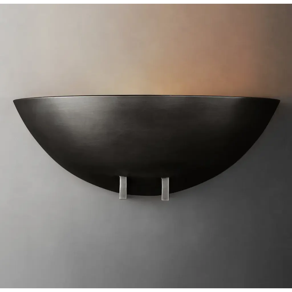 MODERN Black BOWL WALL SCONCE | CLHBY90B