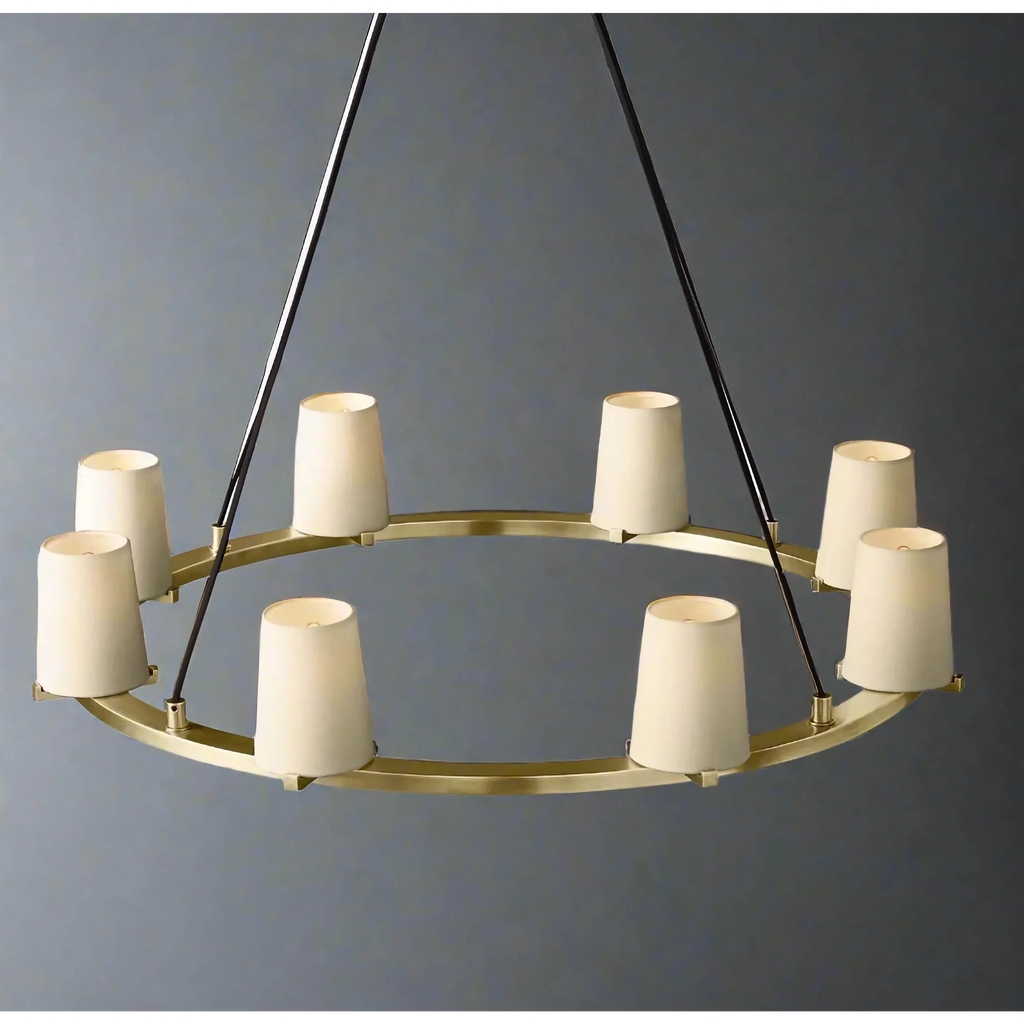 MODERN BRASS CANDELABRA RING CHANDELIER | CLJZQ08A
