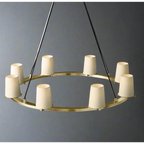 MODERN BRASS CANDELABRA RING CHANDELIER | CLJZQ08A