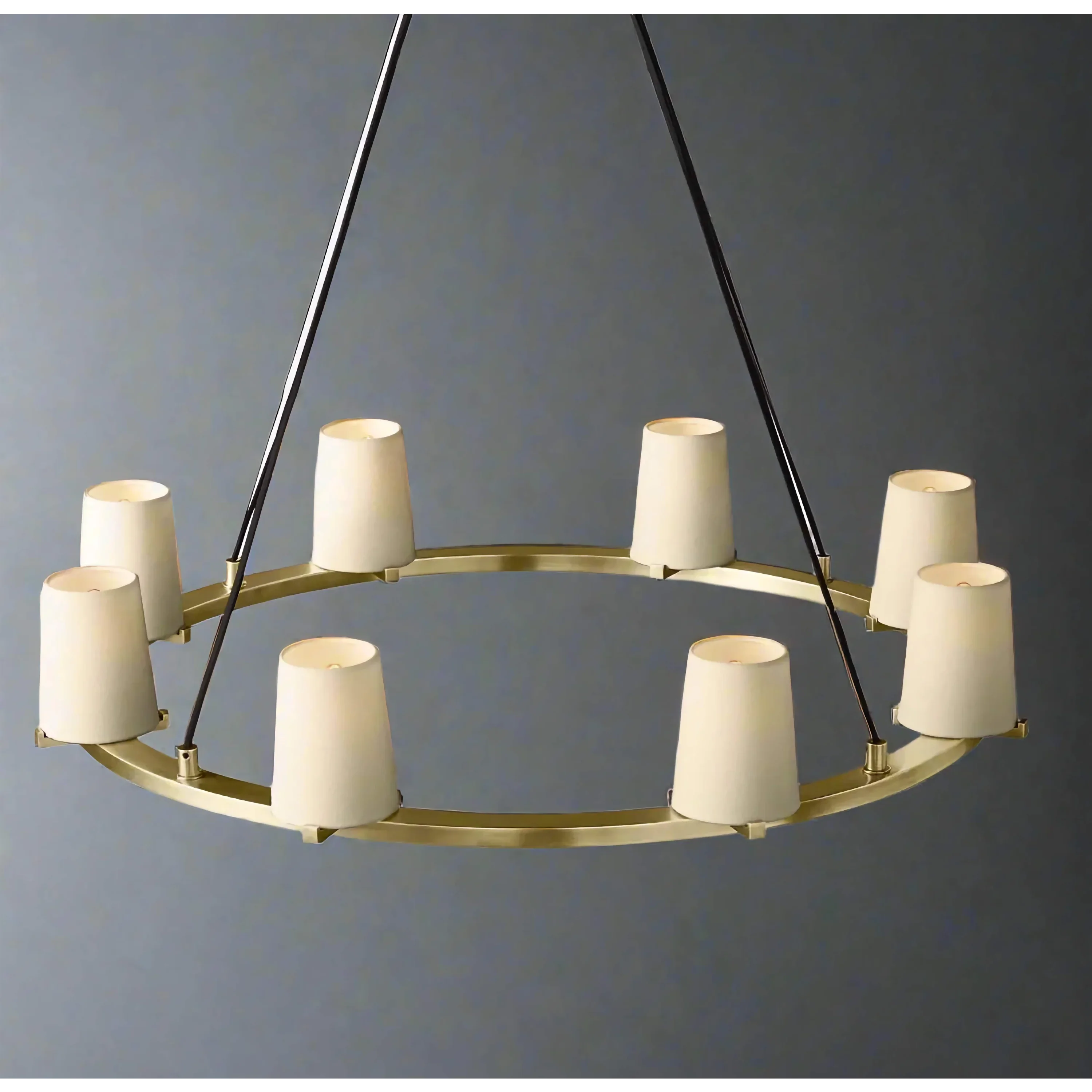 MODERN BRASS CANDELABRA RING CHANDELIER | CLJZQ08A