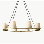 MODERN BRASS CANDELABRA RING CHANDELIER | CLJZQ08A