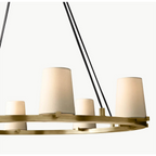 MODERN BRASS CANDELABRA RING CHANDELIER | CLJZQ08A