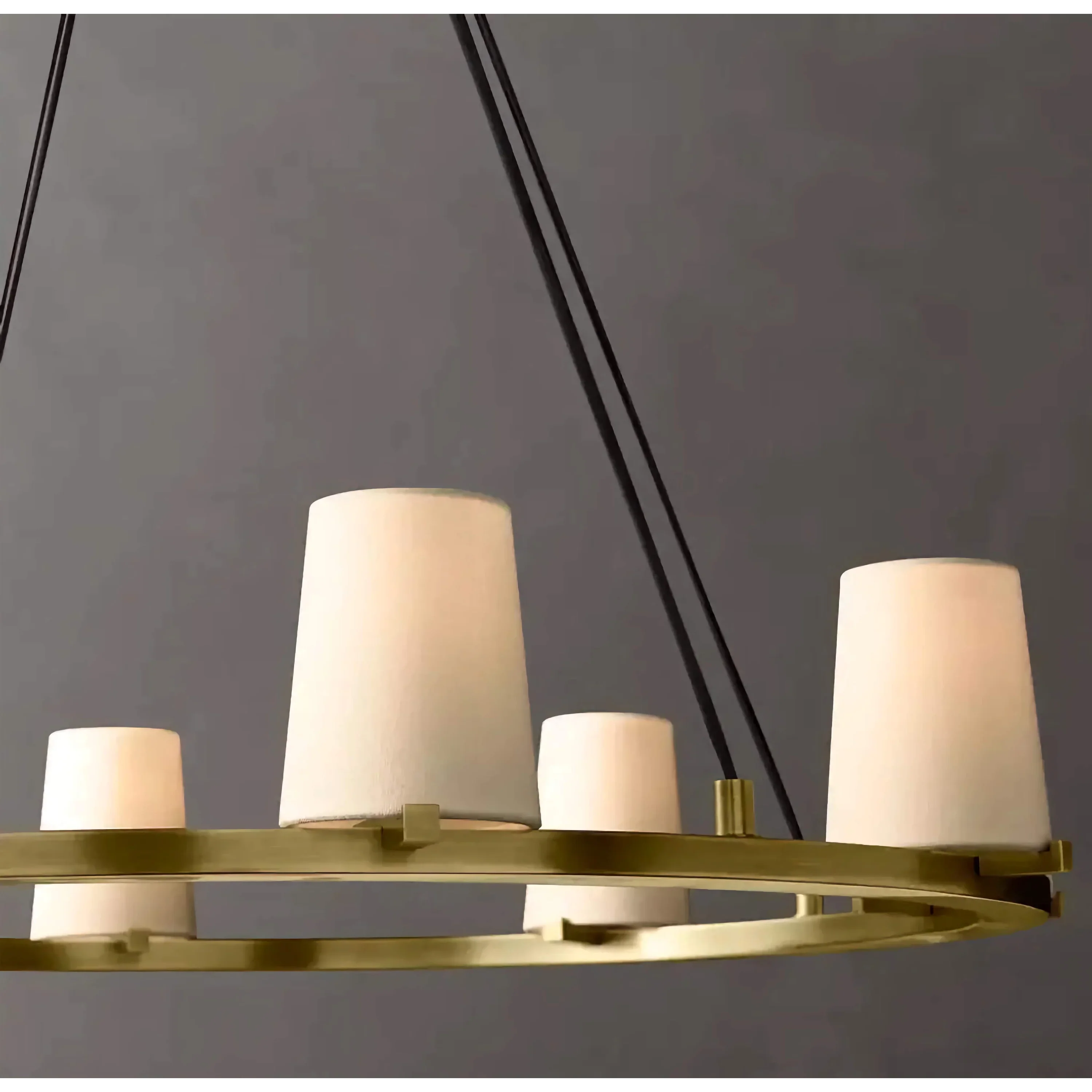 MODERN BRASS CANDELABRA RING CHANDELIER | CLJZQ08A