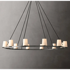 MODERN BRASS CANDELABRA RING CHANDELIER | CLJZQ08A