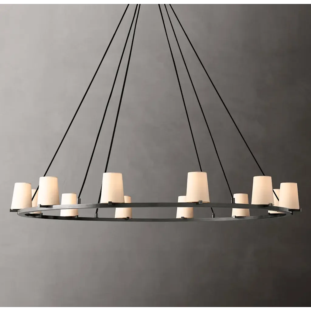 MODERN BRASS CANDELABRA RING CHANDELIER | CLJZQ08A