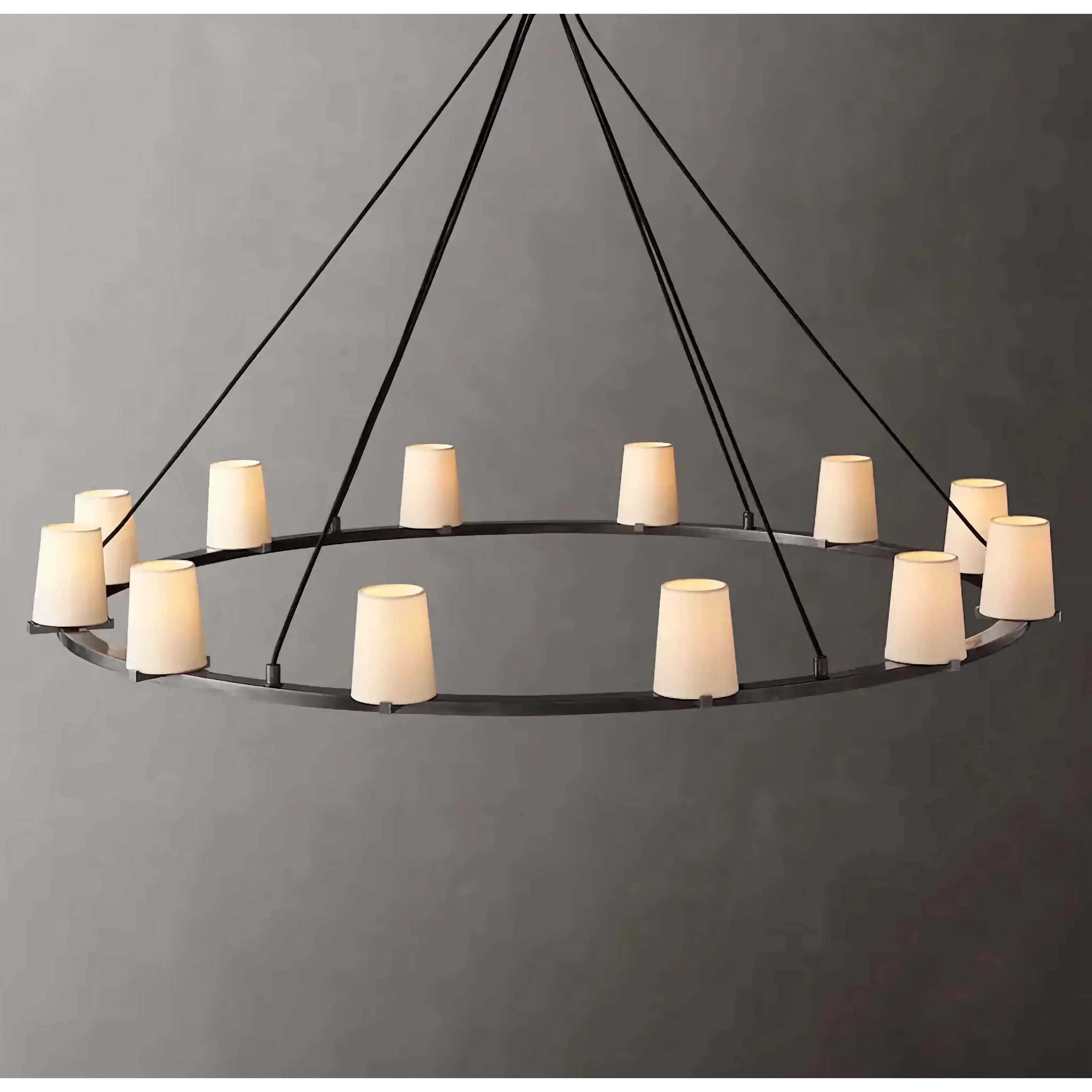 MODERN BRASS CANDELABRA RING CHANDELIER | CLJZQ08A