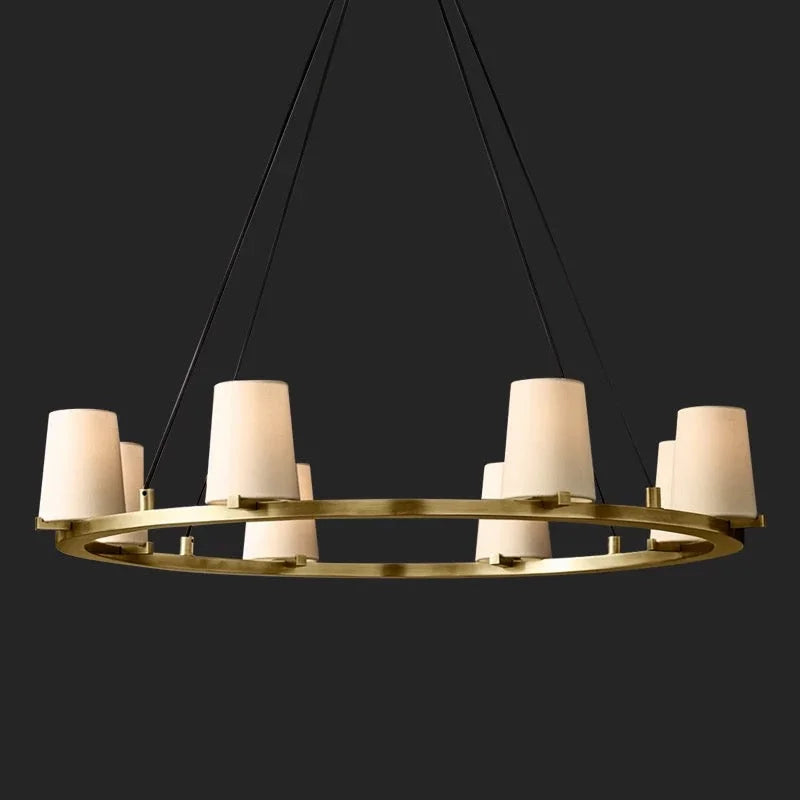 MODERN BRASS CANDELABRA RING CHANDELIER | CLJZQ08A