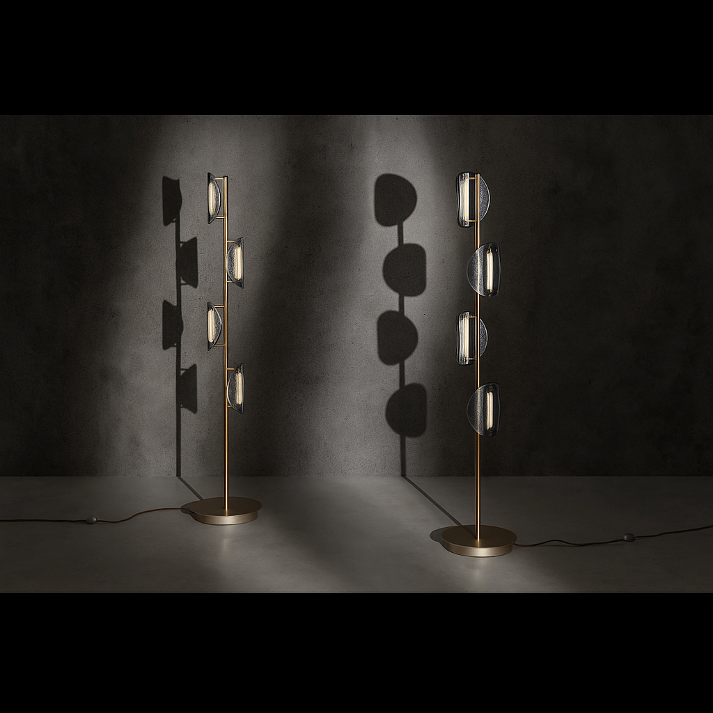 MODERN BRASS GLASS FLOOR LAMP | CLFDP29
