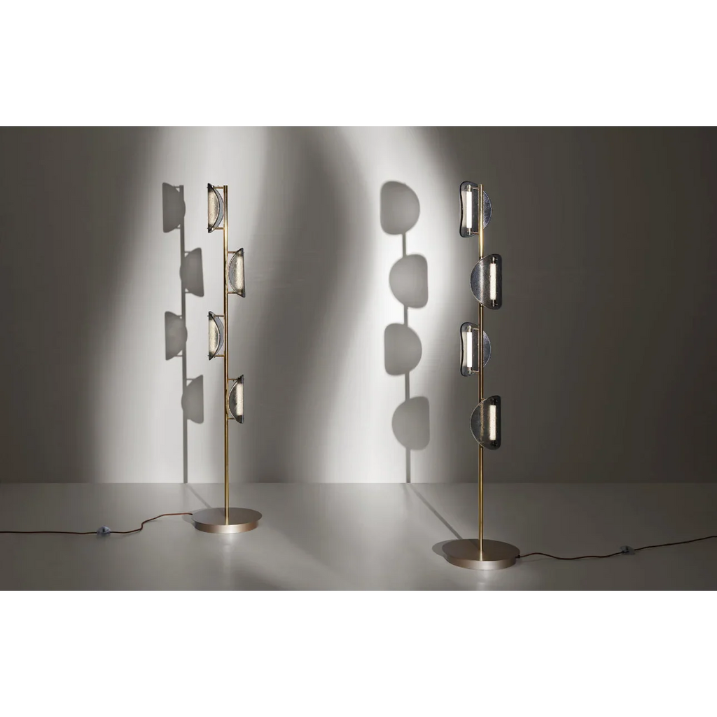 MODERN BRASS GLASS FLOOR LAMP | CLFDP29