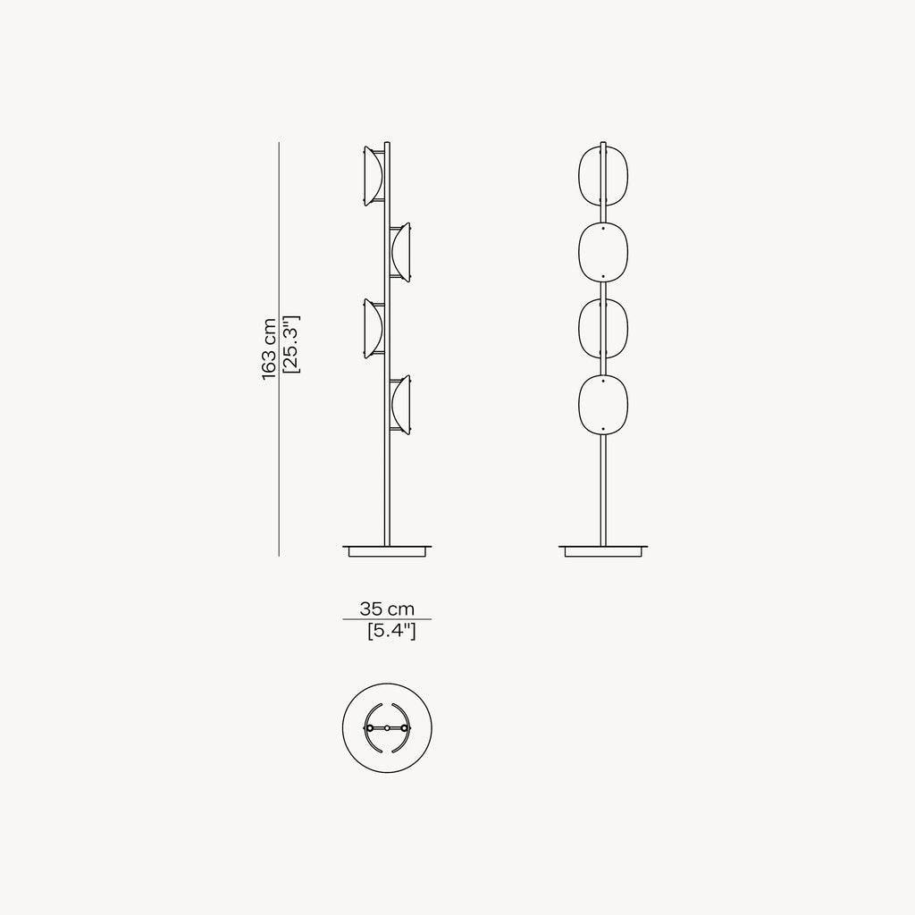 MODERN BRASS GLASS FLOOR LAMP | CLFDP29