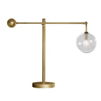 MODERN BRASS AND GLASS GLOBE TABLE LAMP | CLCBAL093