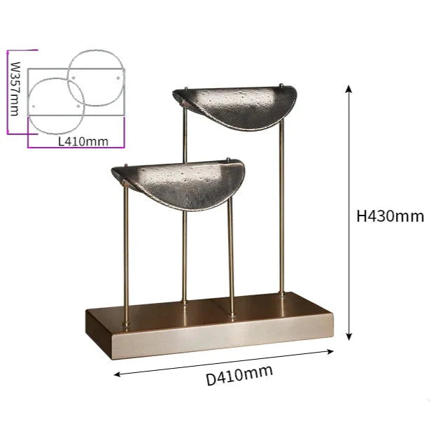 MODERN BRASS GLASS TABLE LAMP | CLFDP29T