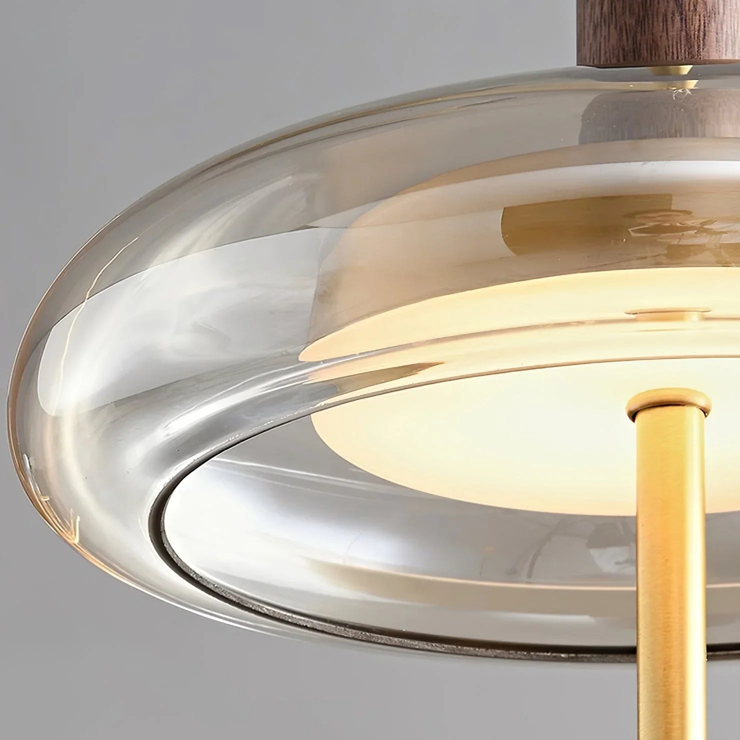 MODERN BRASS AND GLASS TABLE LAMP | DESIGN CLUJ011