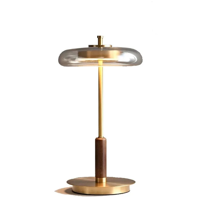MODERN BRASS AND GLASS TABLE LAMP | DESIGN CLUJ011