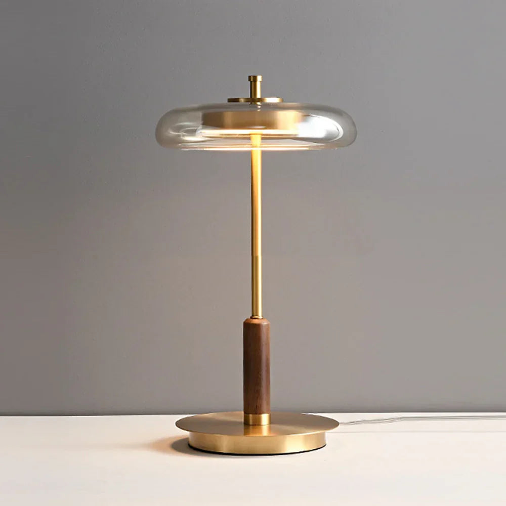 MODERN BRASS AND GLASS TABLE LAMP | DESIGN CLUJ011