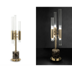 MODERN BRASS & MARBLE TABLE LAMP | CLGYQ035