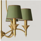 MODERN CHANDELIER WITH FABRIC WHITE LAMPSHADE