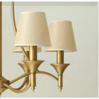 MODERN CHANDELIER WITH FABRIC WHITE LAMPSHADE