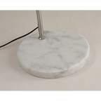 MODERN CHROME ARC FLOOR LAMP WITH GLASS LAMPSHADE | DESIGN OPO8950