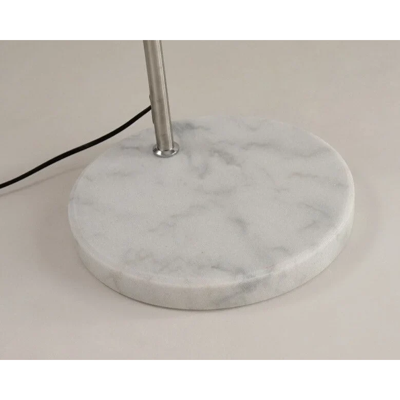 MODERN CHROME ARC FLOOR LAMP WITH GLASS LAMPSHADE | DESIGN OPO8950