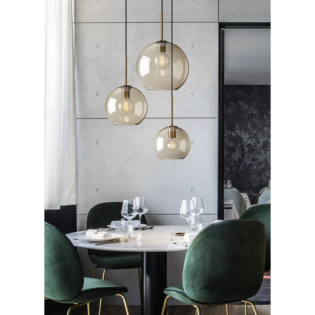 MODERN COGNAC GLASS PENDANT LAMP