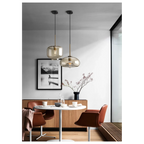 MODERN COGNAC GLASS PENDANT LAMP