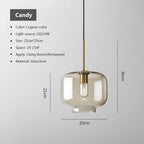 MODERN COGNAC GLASS PENDANT LAMP