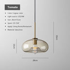 MODERN COGNAC GLASS PENDANT LAMP