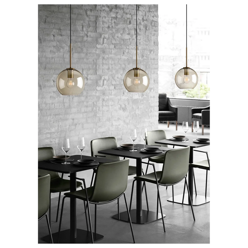 MODERN COGNAC GLASS PENDANT LAMP