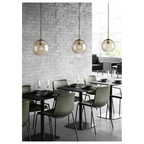 MODERN COGNAC GLASS PENDANT LAMP