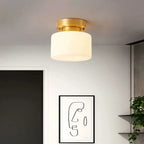 MODERN COPPER AND GLASS FLUSH MOUNT | DESIGN CLBB8501