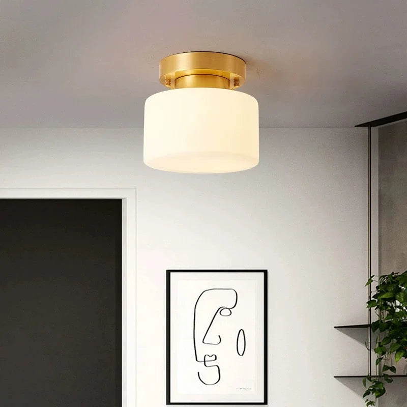 MODERN COPPER AND GLASS FLUSH MOUNT | DESIGN CLBB8501