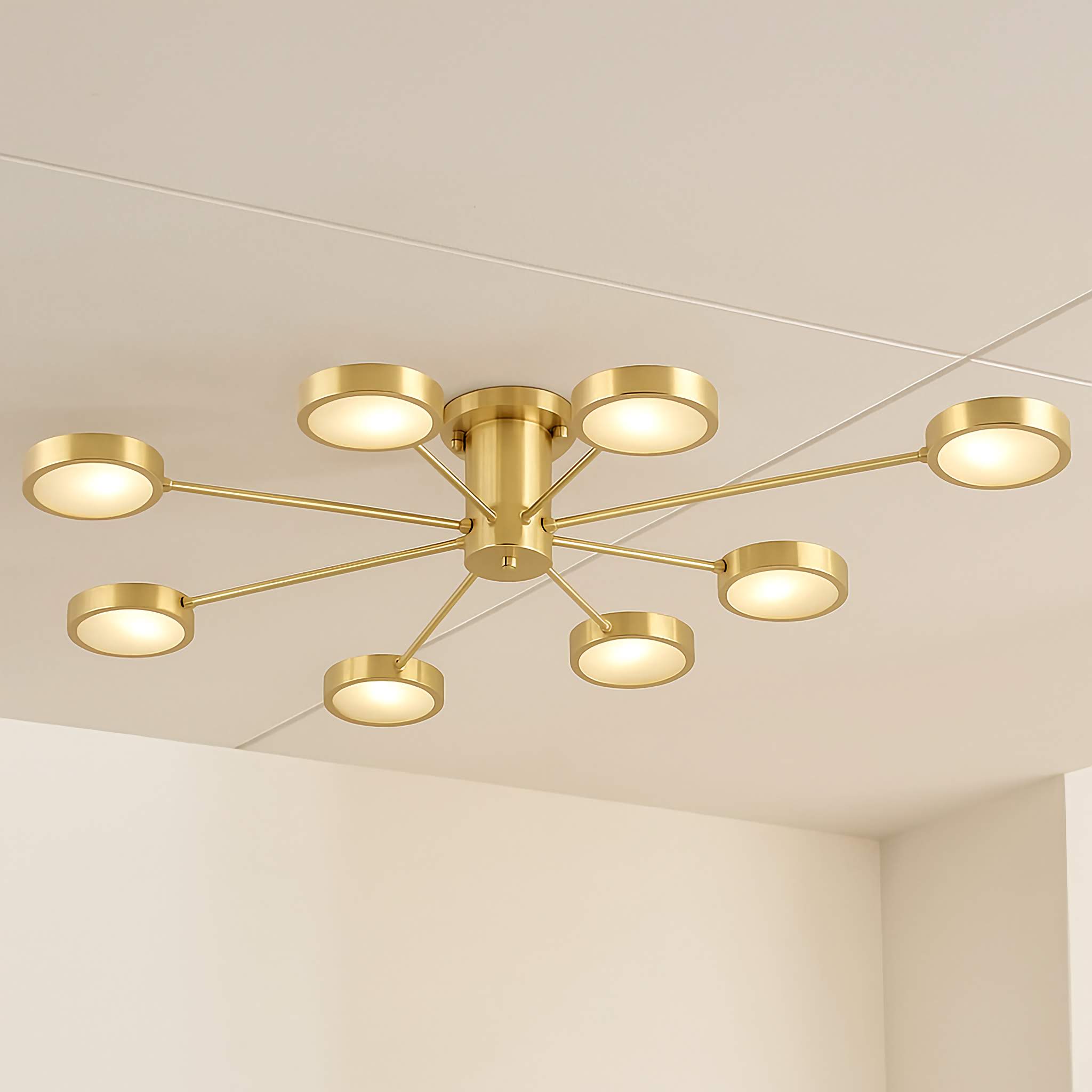 MODERN COPPER SEMI-FLUSH MOUNT CEILING LIGHT | DESIGN CMJG500