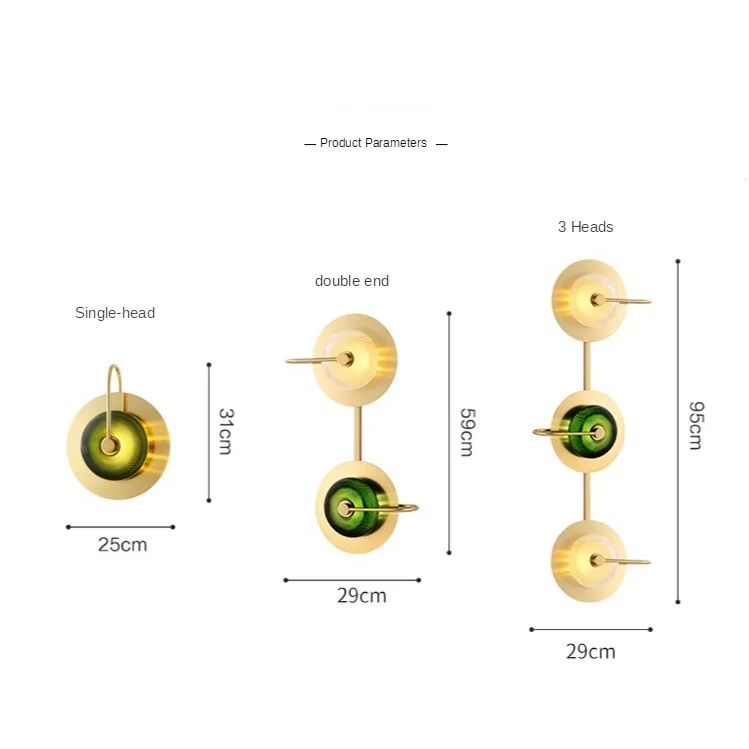 MODERN CRYSTAL GREEN WALL LAMP | CL830490