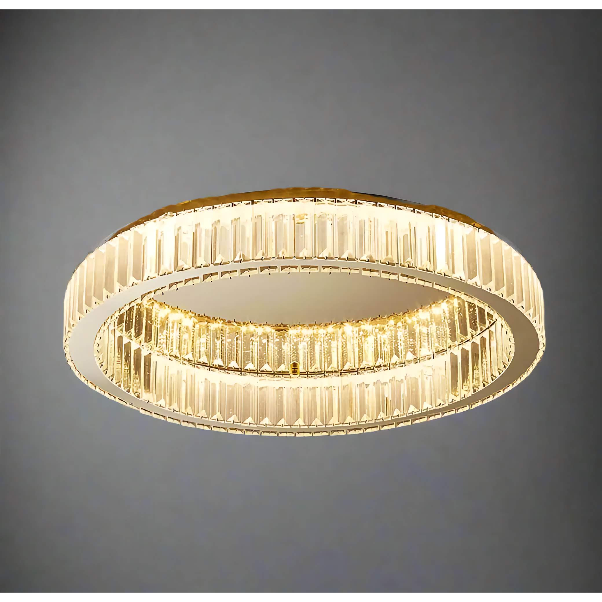 MODERN CRYSTAL RING FLUSH MOUNT | CLFG890