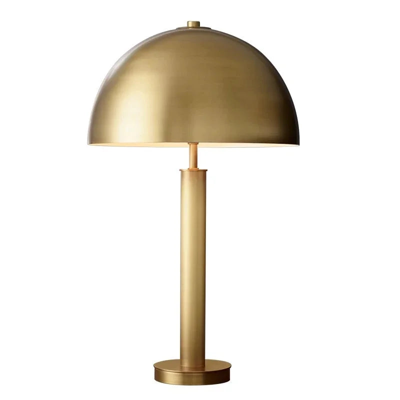 MODERN DOME TABLE LAMP IN BRUSHED COPPER
