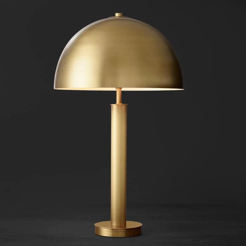 MODERN DOME TABLE LAMP IN BRUSHED COPPER