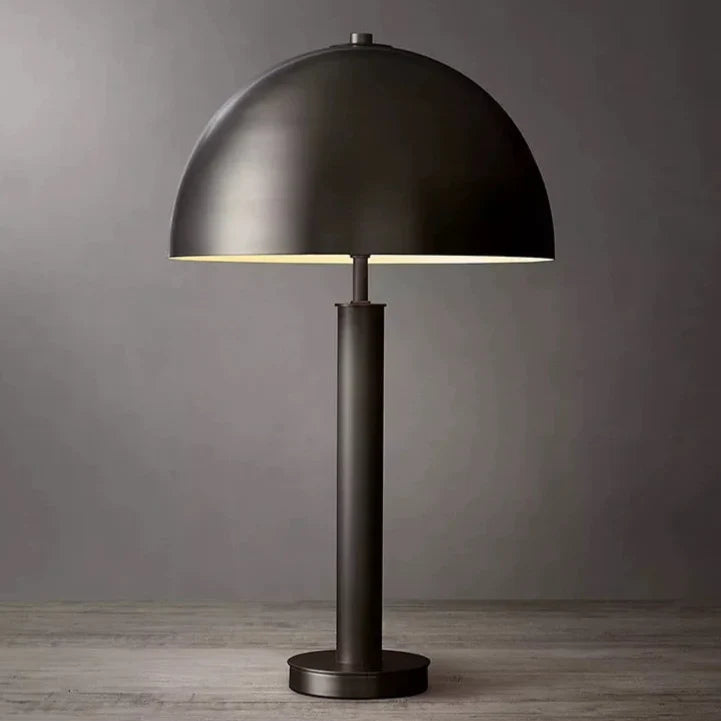 MODERN DOME TABLE LAMP IN BRUSHED COPPER