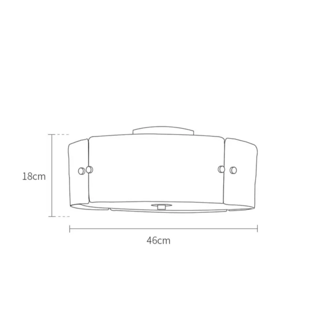 MODERN FROSTED GLASS AND COPPER FLUSH MOUNT